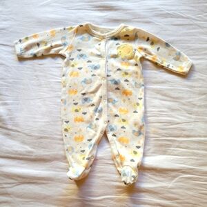 Cozy Elephant Print Kids Footie